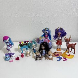Mattel Enchantimals Dolls Animals Accessories Lot Deer Elephant Owl Bear Bunny